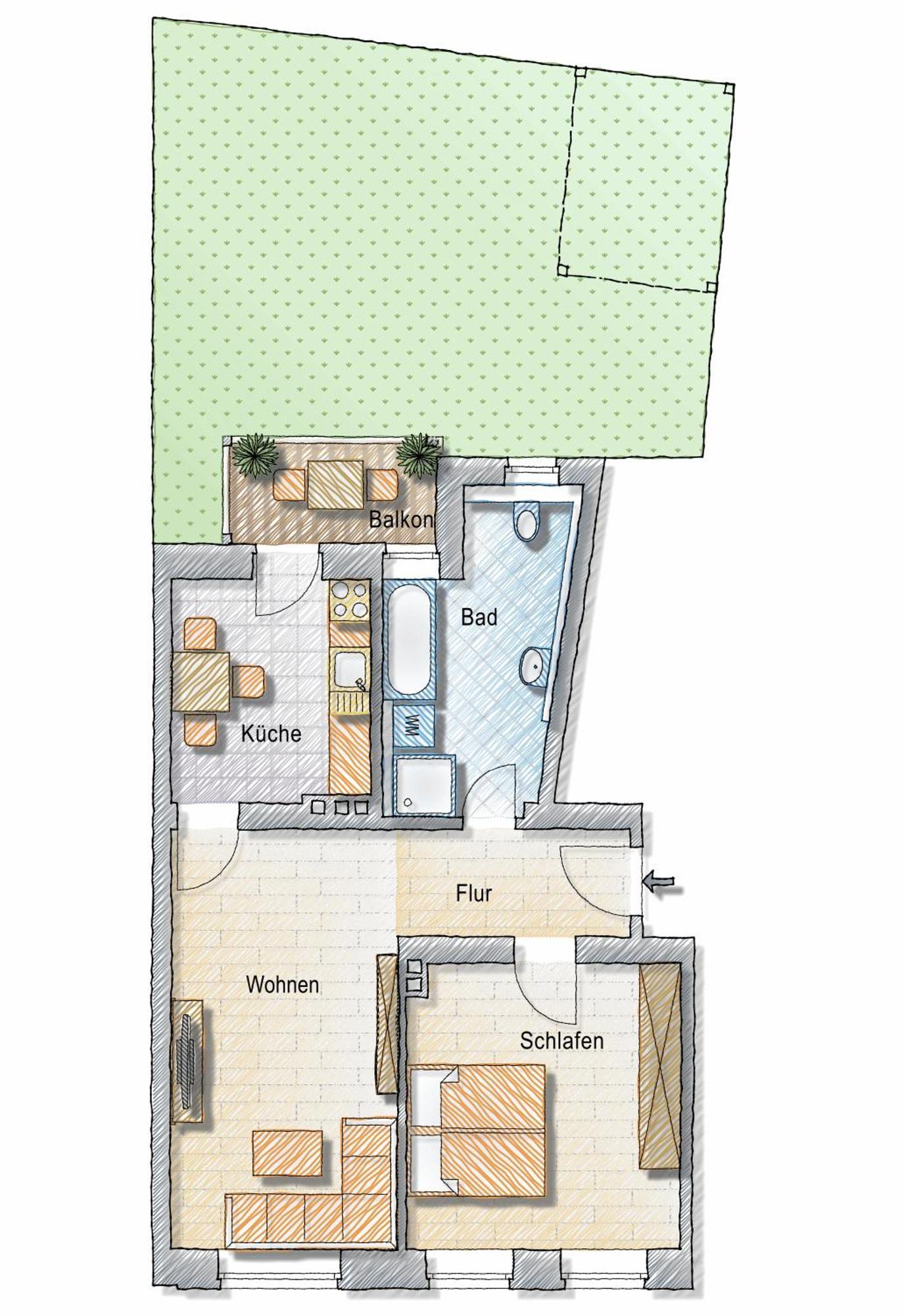 Bohnapartments - Altstadtoase - Balkon Und Garten - Wlan Erfurt Eksteriør bilde